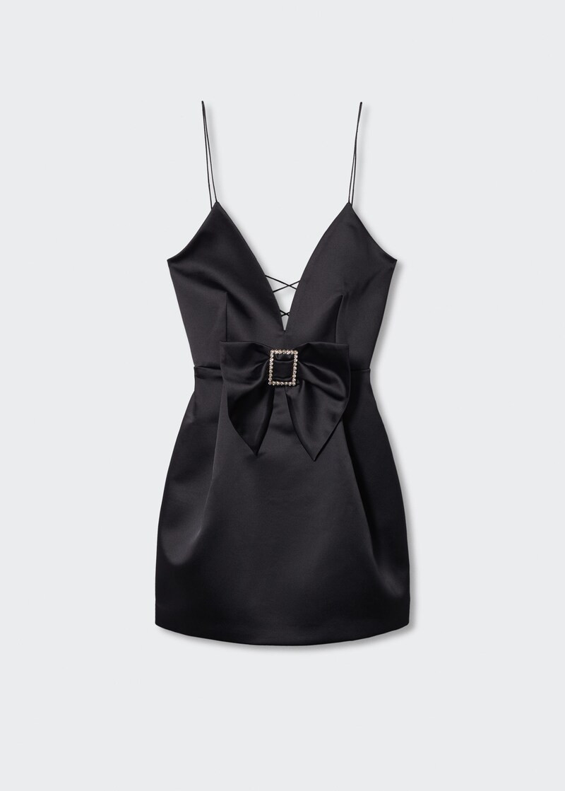 Satin tie dress | MANGO (US)