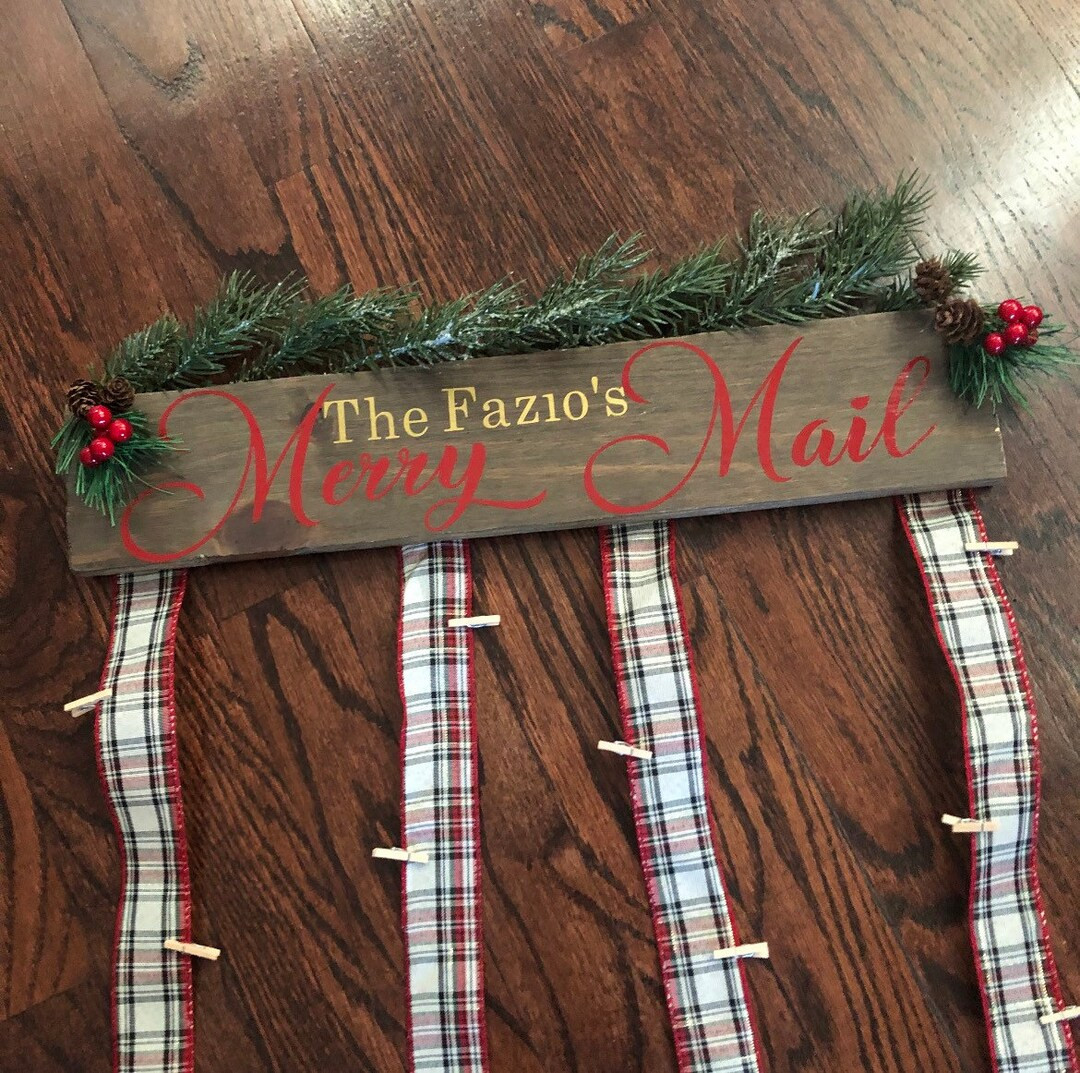 Merry Christmas Card Holder  Merry Mail Christmas Card - Etsy | Etsy (US)