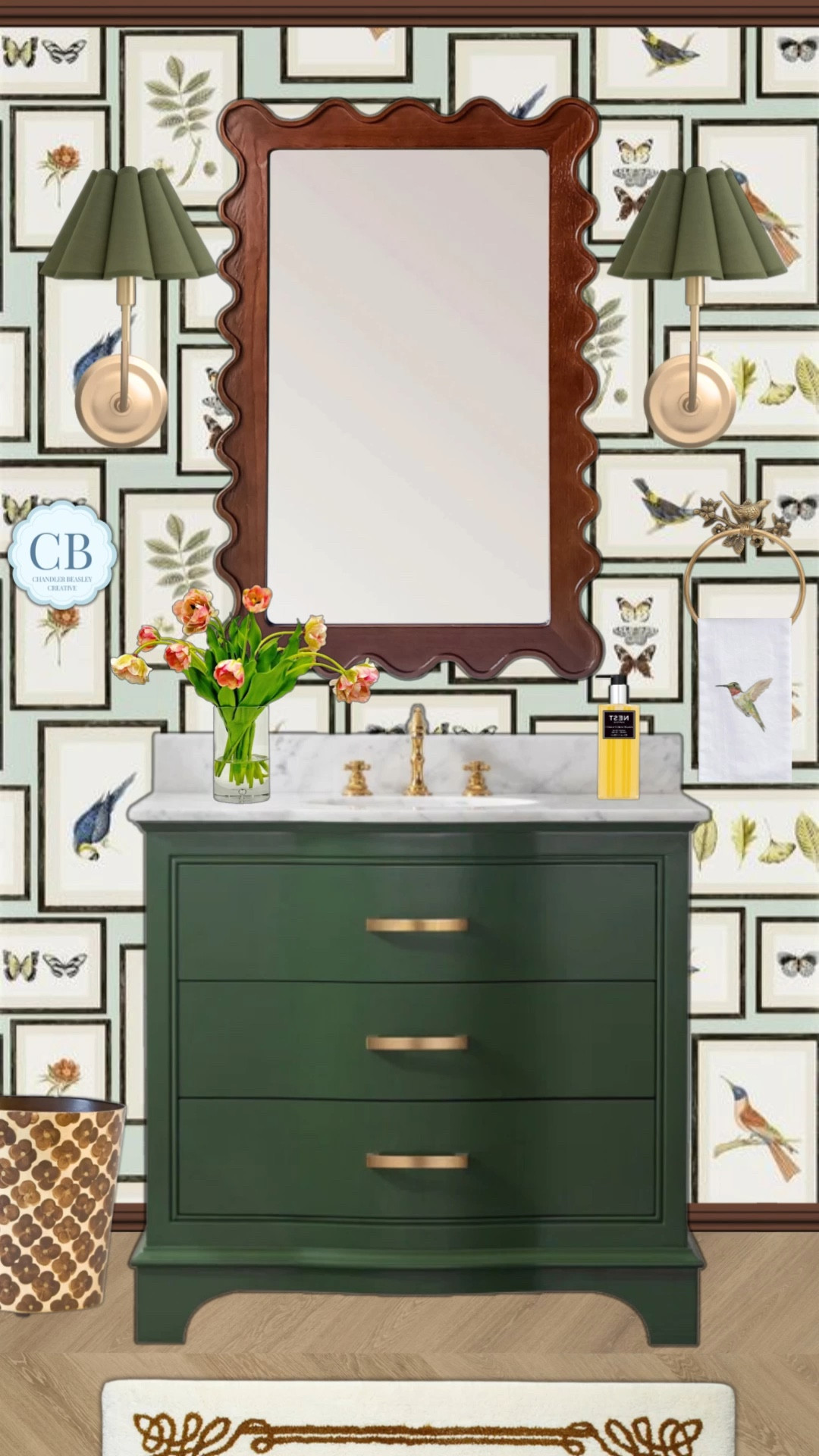 Powder bath design! #homedecor #homedesign #homeinspo #interiordesign #grandmillennial

#LTKHome #LTKStyleTip #LTKSaleAlert