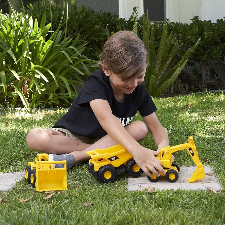 CatToysOfficial, CAT Construction 7" Mini Crew Set with Dump Truck, Loader, and Excavator, Kids Toys | Amazon (US)