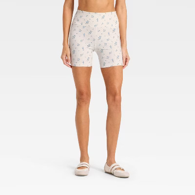 Women's High-Rise Cotton Balance Bike shorts 5" - All In Motion™ | Target