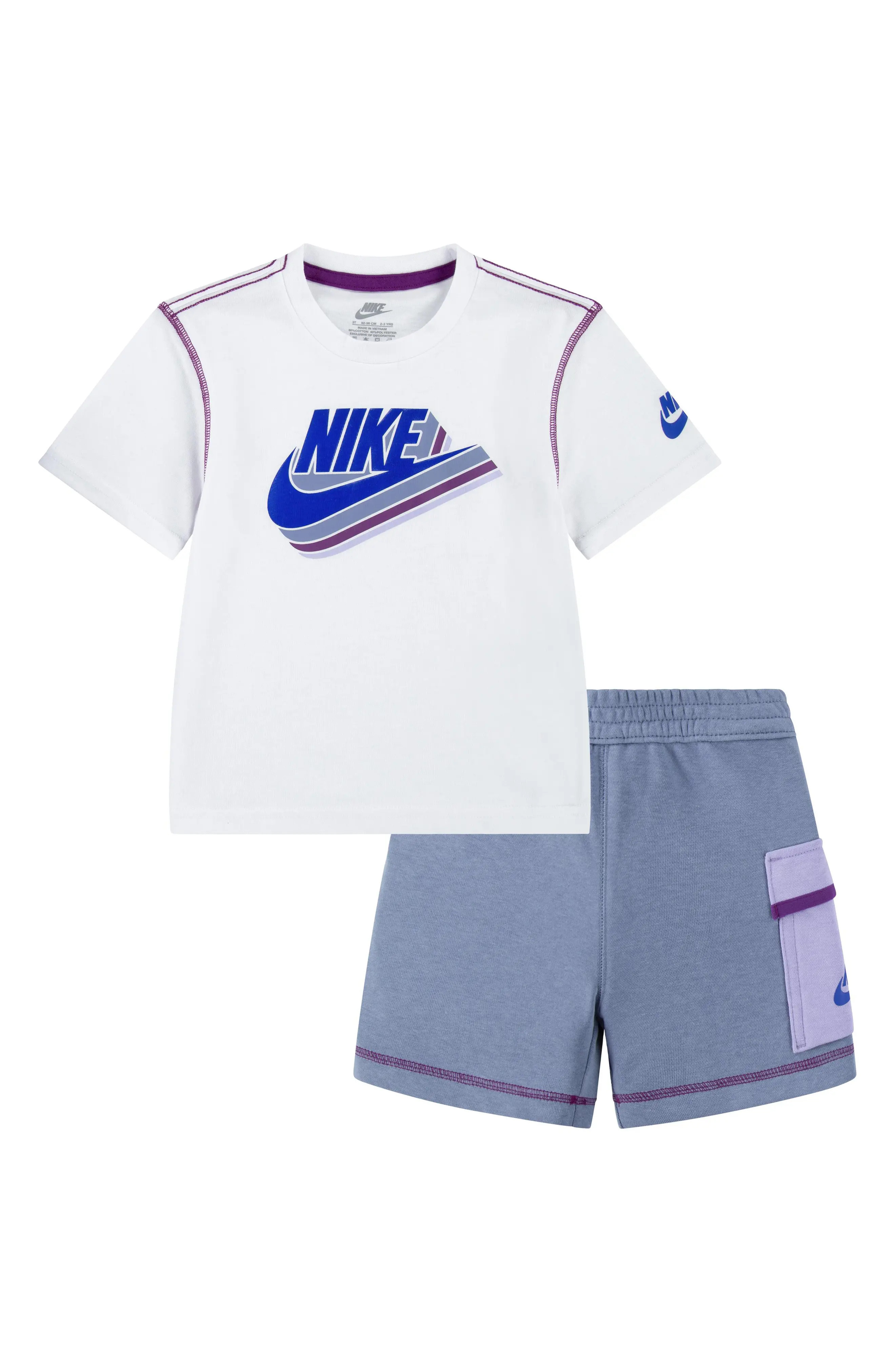 Kids' Swoosh Graphic T-Shirt & Knit Cargo Shorts Set (Men) | Nordstrom | Nordstrom