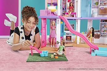 Barbie DreamHouse, Doll House Playset with 75+ Toy Furniture & Accessories, 10 Play Areas, Lights... | Amazon (US)
