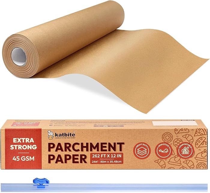 Unbleached Parchment Paper Roll for Baking 12in x 262ft, 260 Sq.Ft, Heavy Duty & Non-stick Baking... | Amazon (US)