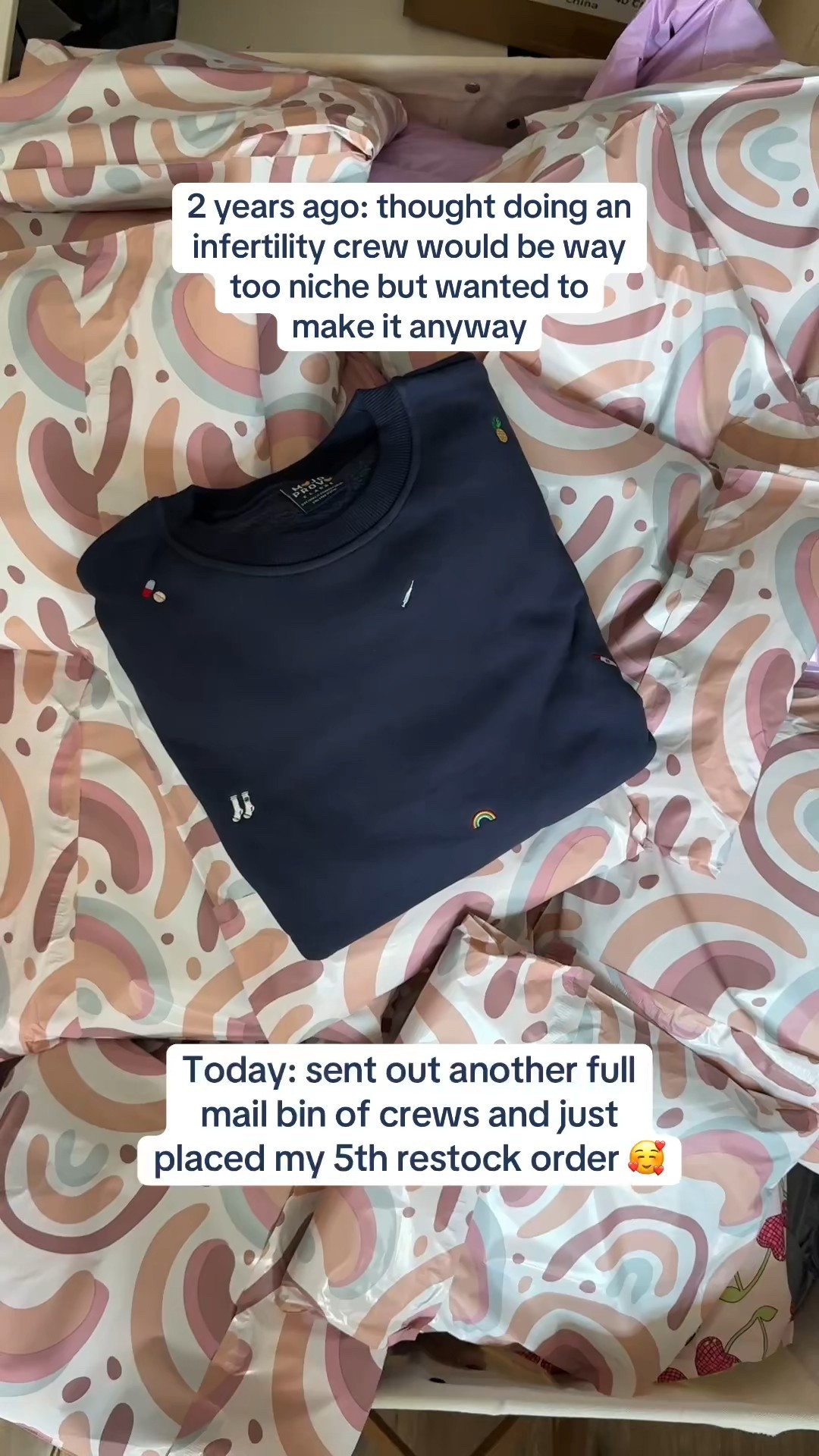 A crew for everyone who has gone through/is currently going through infertility. Little tiny embroidered charms that represent the journey 🧡 on my site mojoprovo.com 

#LTKFindsUnder100 #LTKBaby #LTKStyleTip