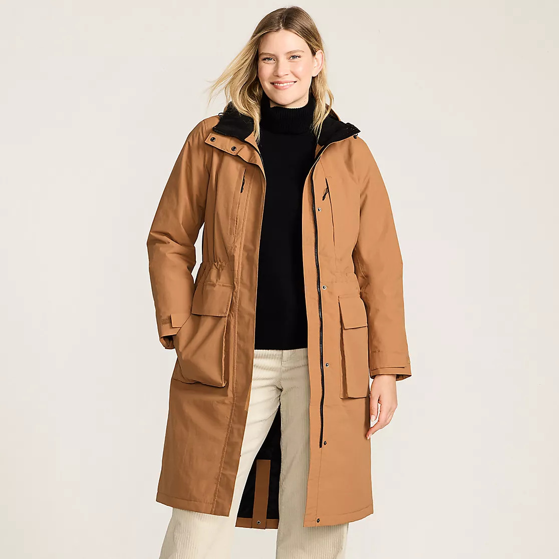 Women's Squall Waterproof Insulated Winter Stadium Maxi Coat | Lands' End (US)