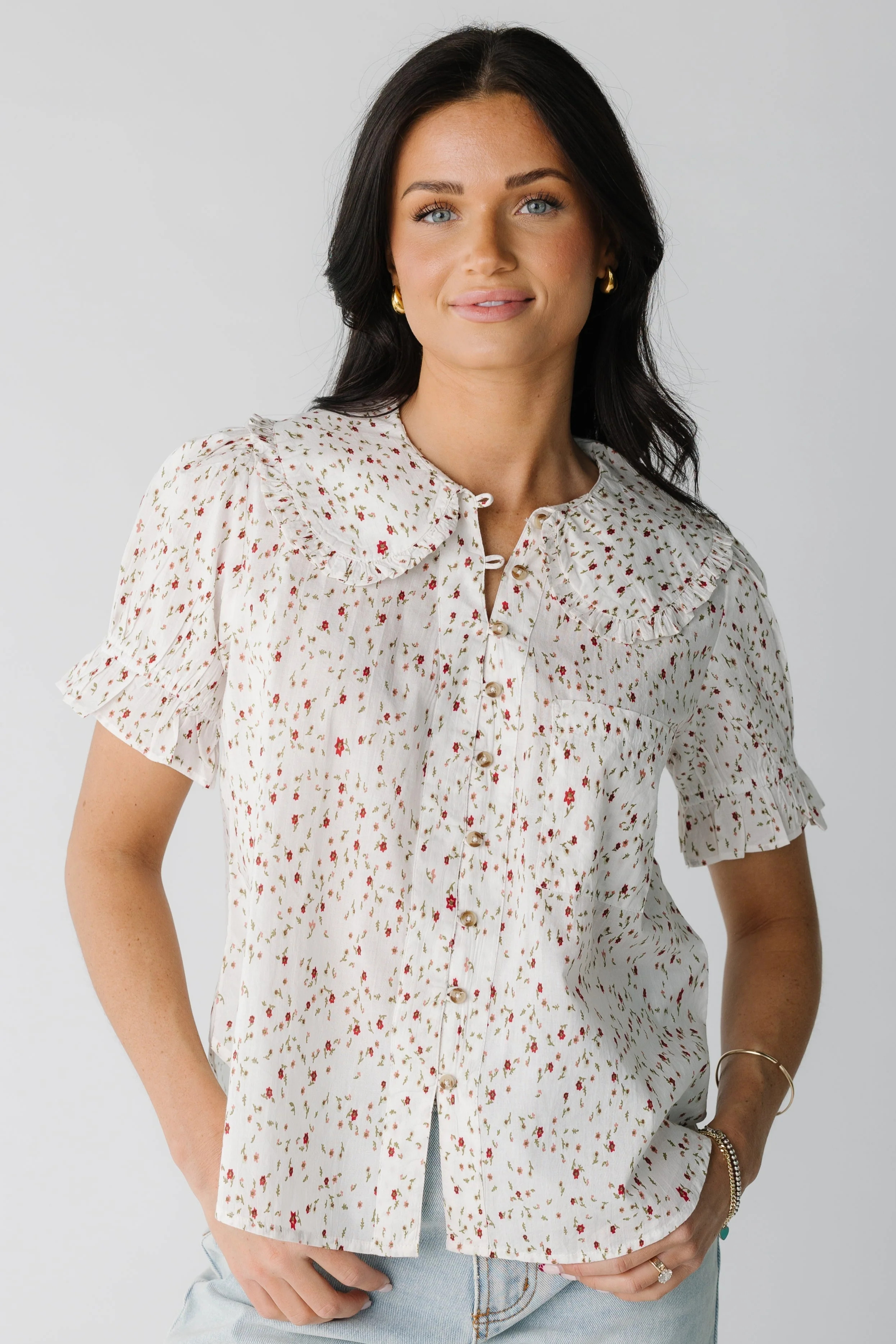 Citrus Ellie Collar Blouse | Called To Surf