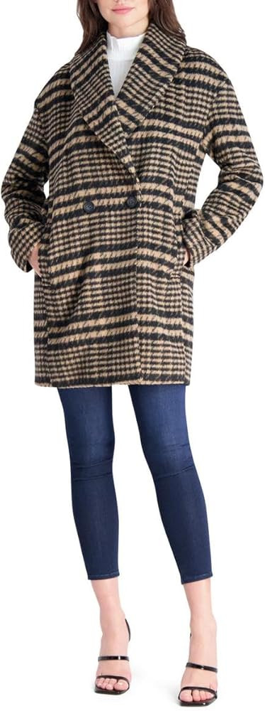 Houndstooth Plaid Oversized Peacoat | Amazon (US)
