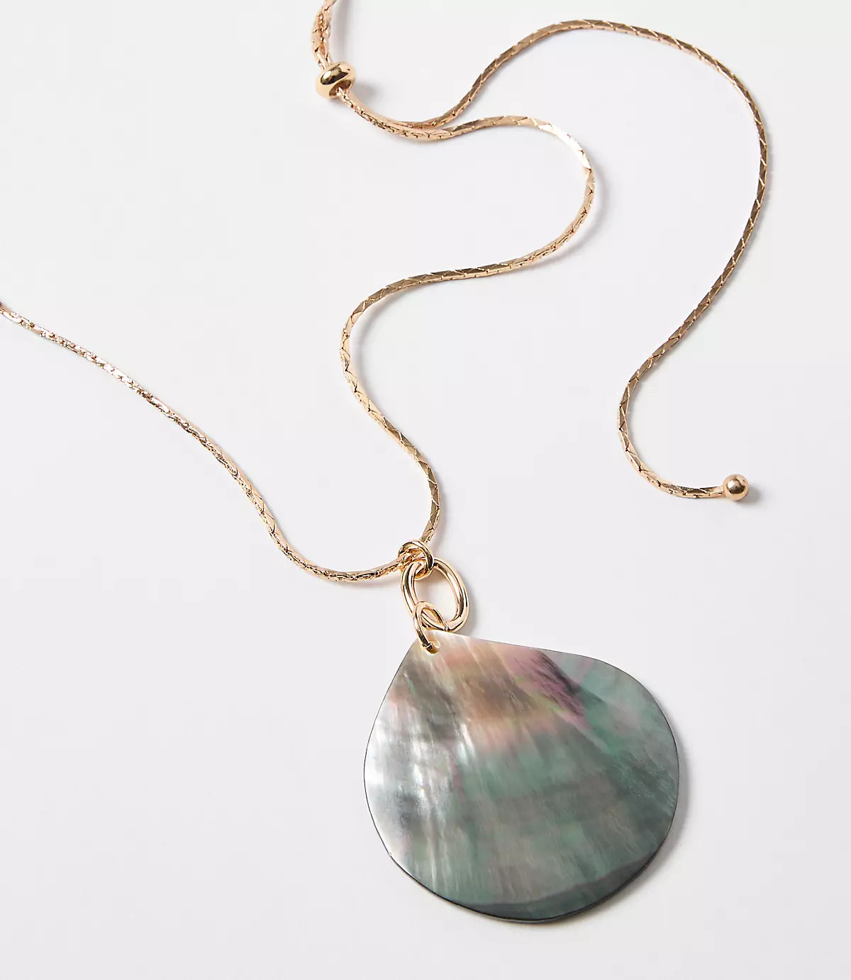 Shell Pull Tie Statement Necklace | LOFT