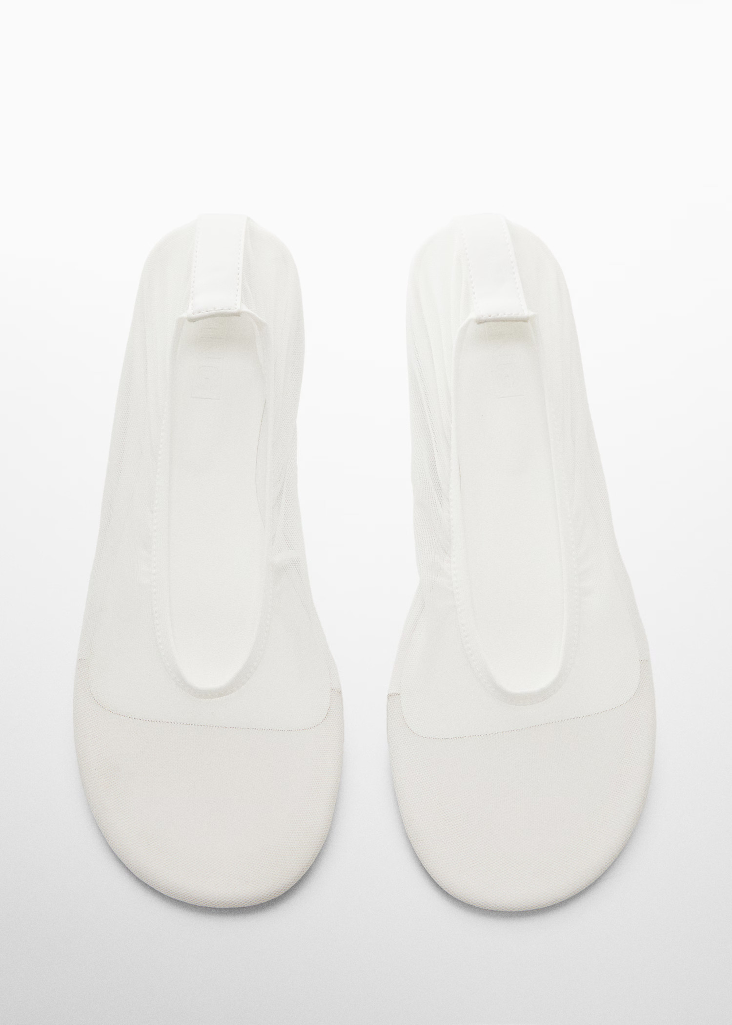 Semi-transparent mesh ballerinas | MANGO (UK)