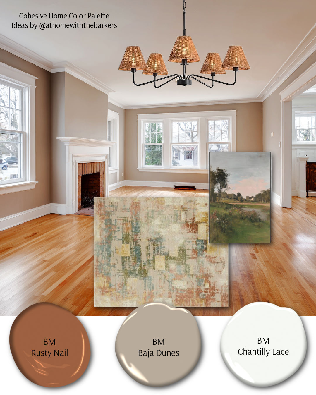 DIY home decorating living room idea with honey oak floors 

 #LTKHome #LTKSaleAlert