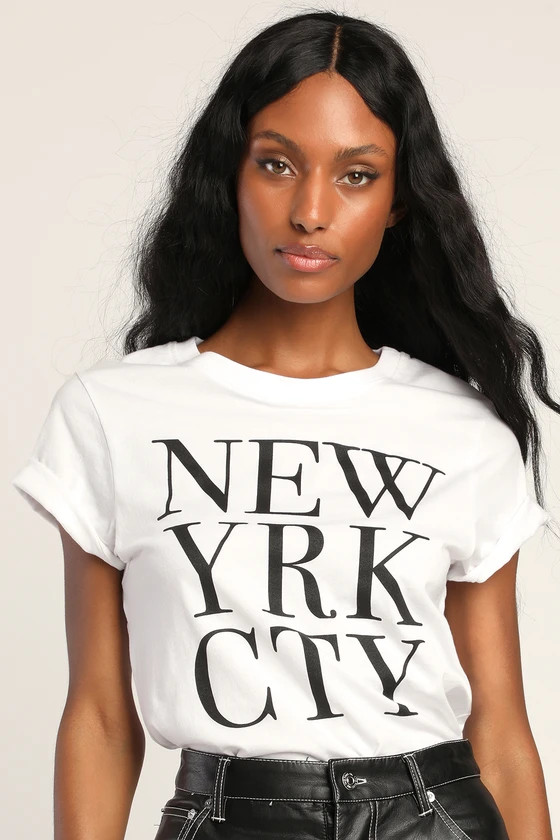 New York City White Graphic Tee | Lulus (US)