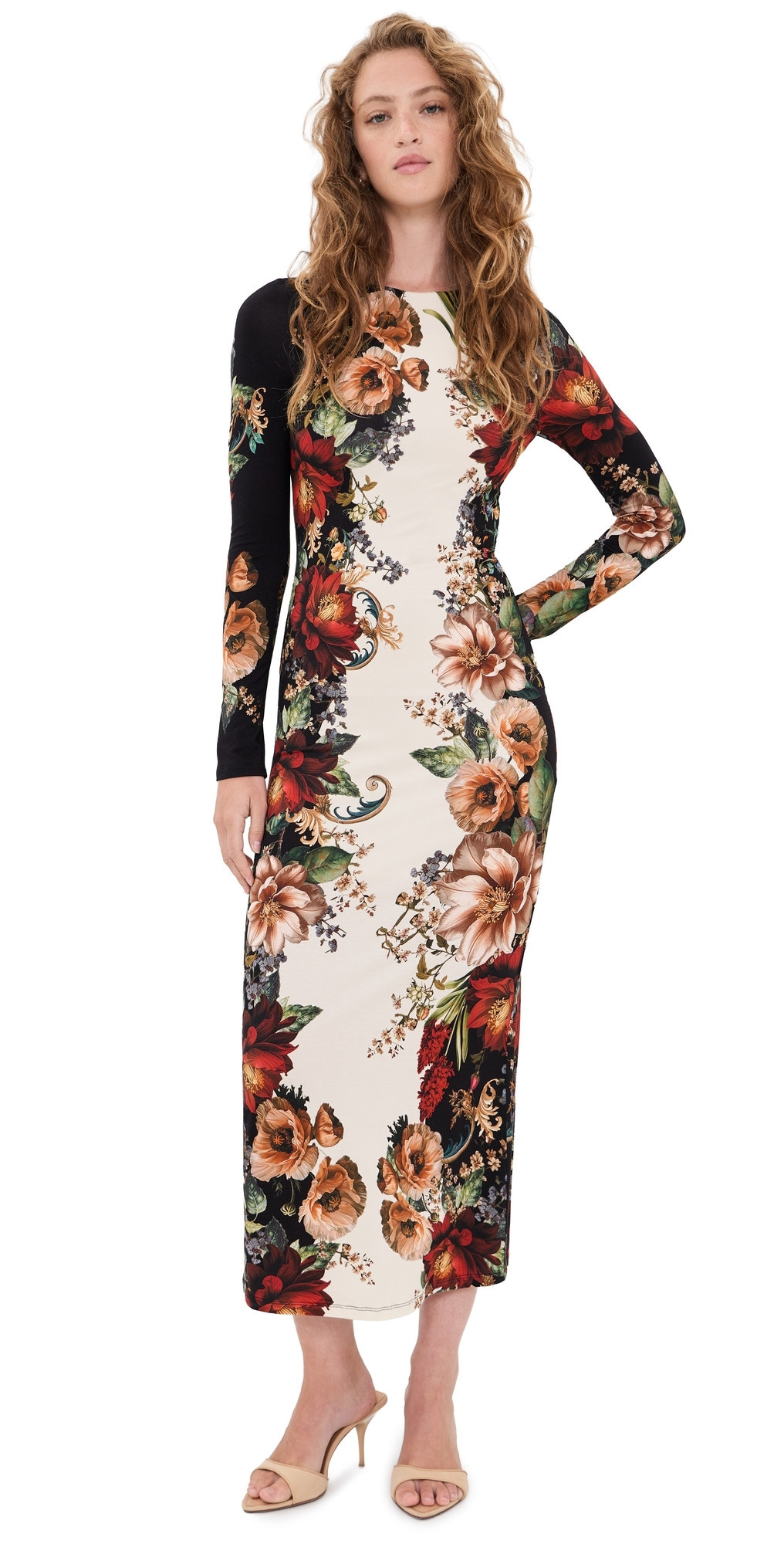 ALICE + OLIVIA Delora Midi Dress Floral Radiance 2 | Shopbop