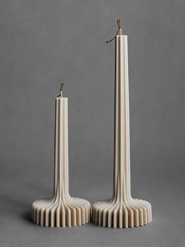 LAWA Set of 2 Vase Candle - Beautiful Handmade Pillar Unscented Soy Wax Elegant Aesthetic Candle ... | Amazon (US)