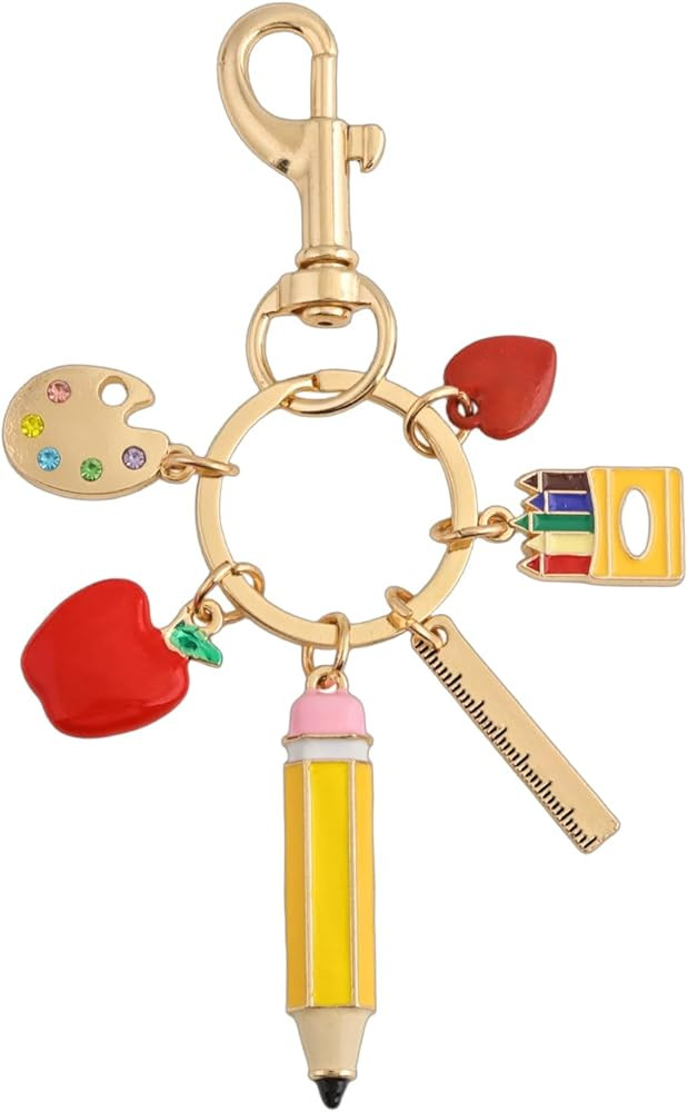 Teacher Appreciation Keychain - Apple Pencil Palette Bag Charms - Graduation Retirement Back to S... | Amazon (US)