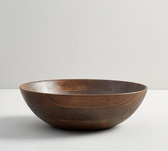 Chateau Wood Handcrafted Salad Bowls | Pottery Barn (US)
