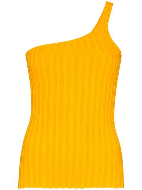 Capilla one-shoulder ribbed-knit top | Farfetch (UK)