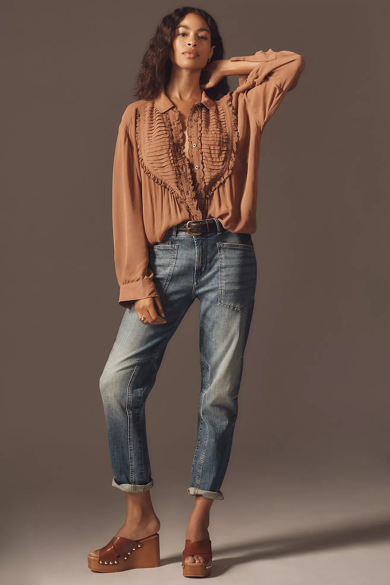 The Wanderer Mid-Rise Relaxed Jeans by Pilcro | Anthropologie (US)