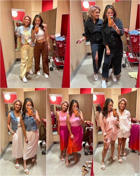Target Haul
Clothing and sandals are 20% off this week!
White Crop Tank: Small
Brown Cargos: 6
Denim Dress: 6
Denim Vest: Small
Eyelet Skirt: Medium (need Small)
Pink Tank: Medium
Pink Skirt: Small
Striped Button Down: Small
Striped Shorts: Medium 