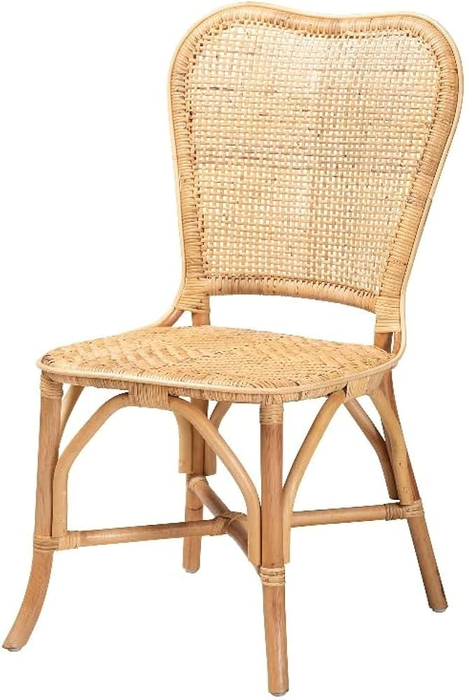 Baxton Studio Irene Modern Bohemian Natural Rattan Dining Chair | Amazon (US)