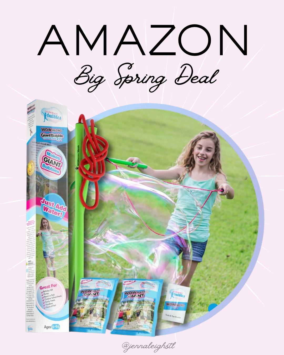 Amazon Big Spring Deal on the WOWmazing Giant Bubble Wands Kit 🫧 Such a fun Easter basket idea and perfect for outdoor play this spring 🐰 

 #LTKmomlife #LTKSaleAlert #LTKKids