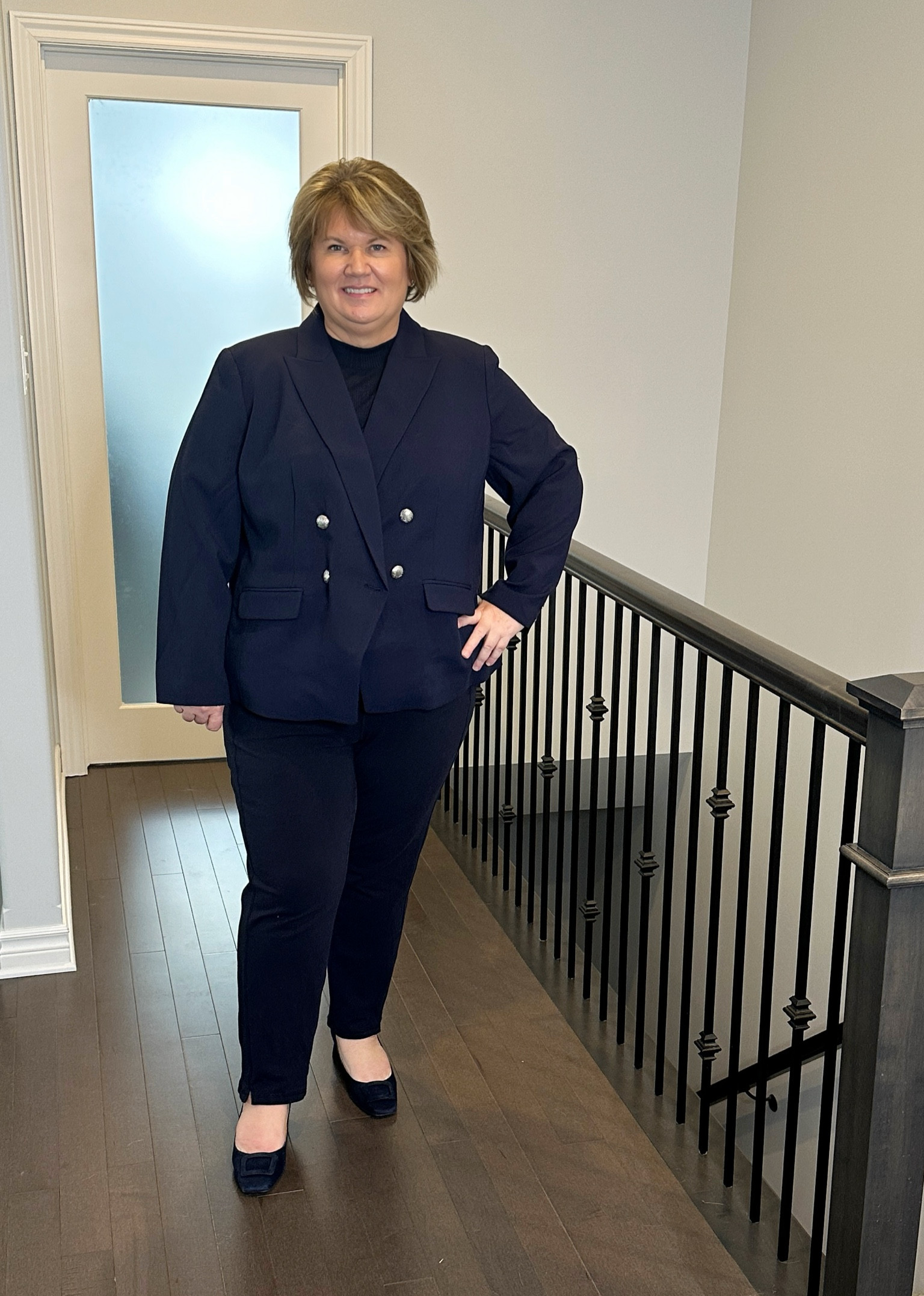 Love my new Talbots double breasted blazer! 
#talbots #blazer #workoutfits #dressyoutfit #navyoutfit #petiteoutfit #plussizefashion #ltkover50   

#LTKover40 #LTKstyletip #LTKplussize