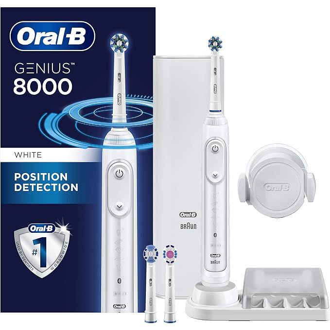 Oral-B 8000 Electric Toothbrush with Bluetooth Connectivity, White | Amazon (US)