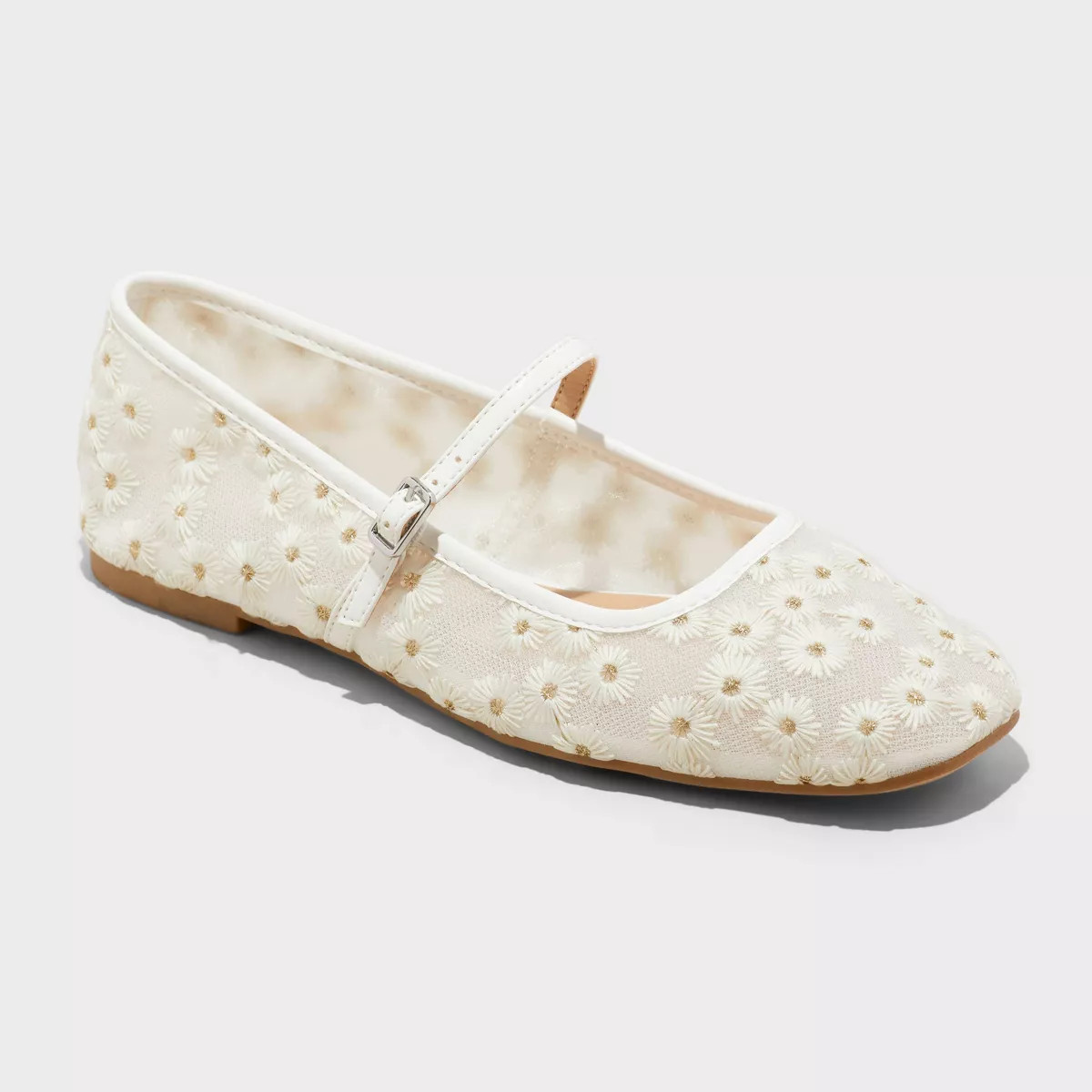 Women's Elsa Eyelet Mary Jane Ballet Flats with Memory Foam Insole - Wild Fable™ | Target