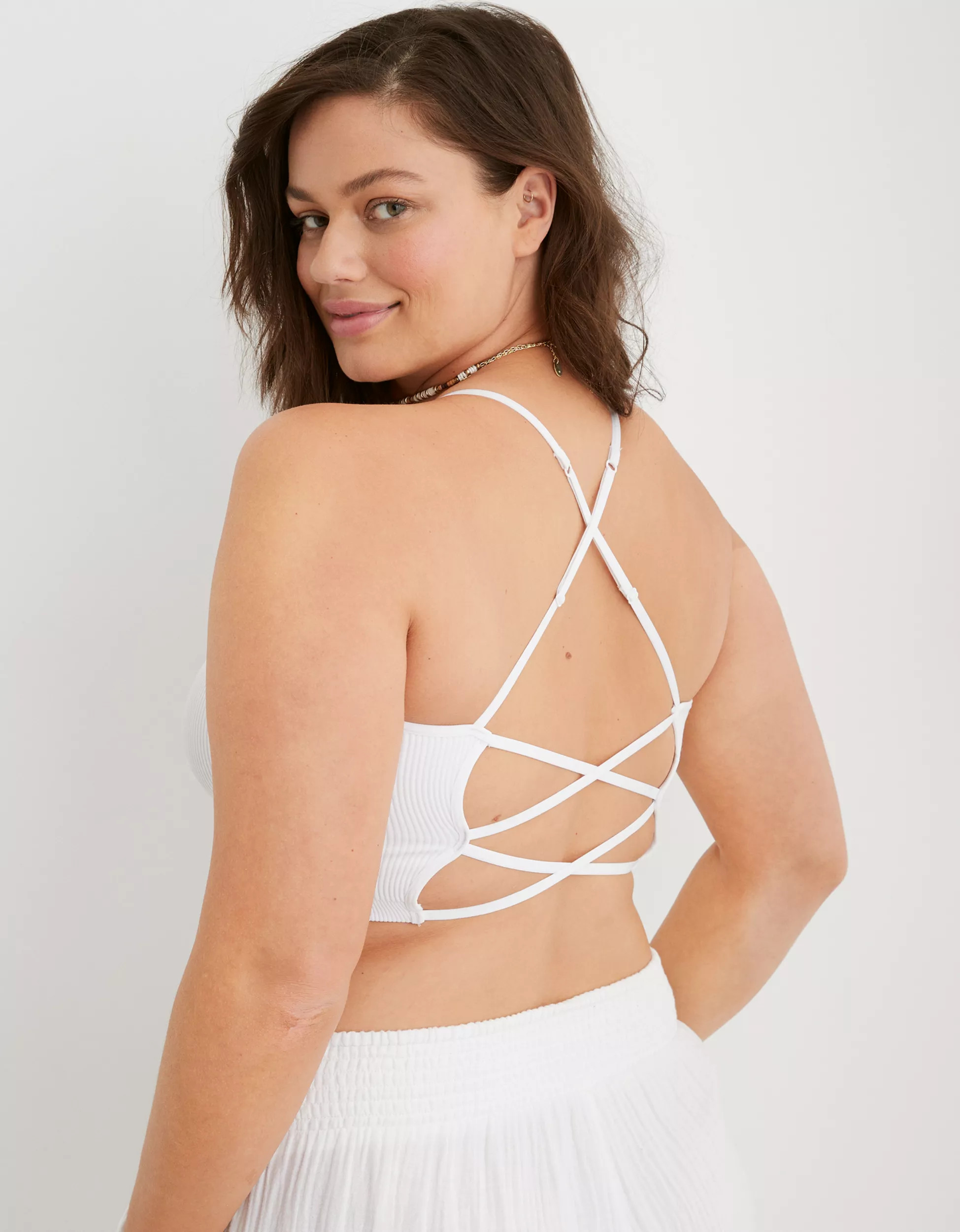 Superchill Seamless Strappy Back Bra Top | American Eagle Outfitters (US & CA)