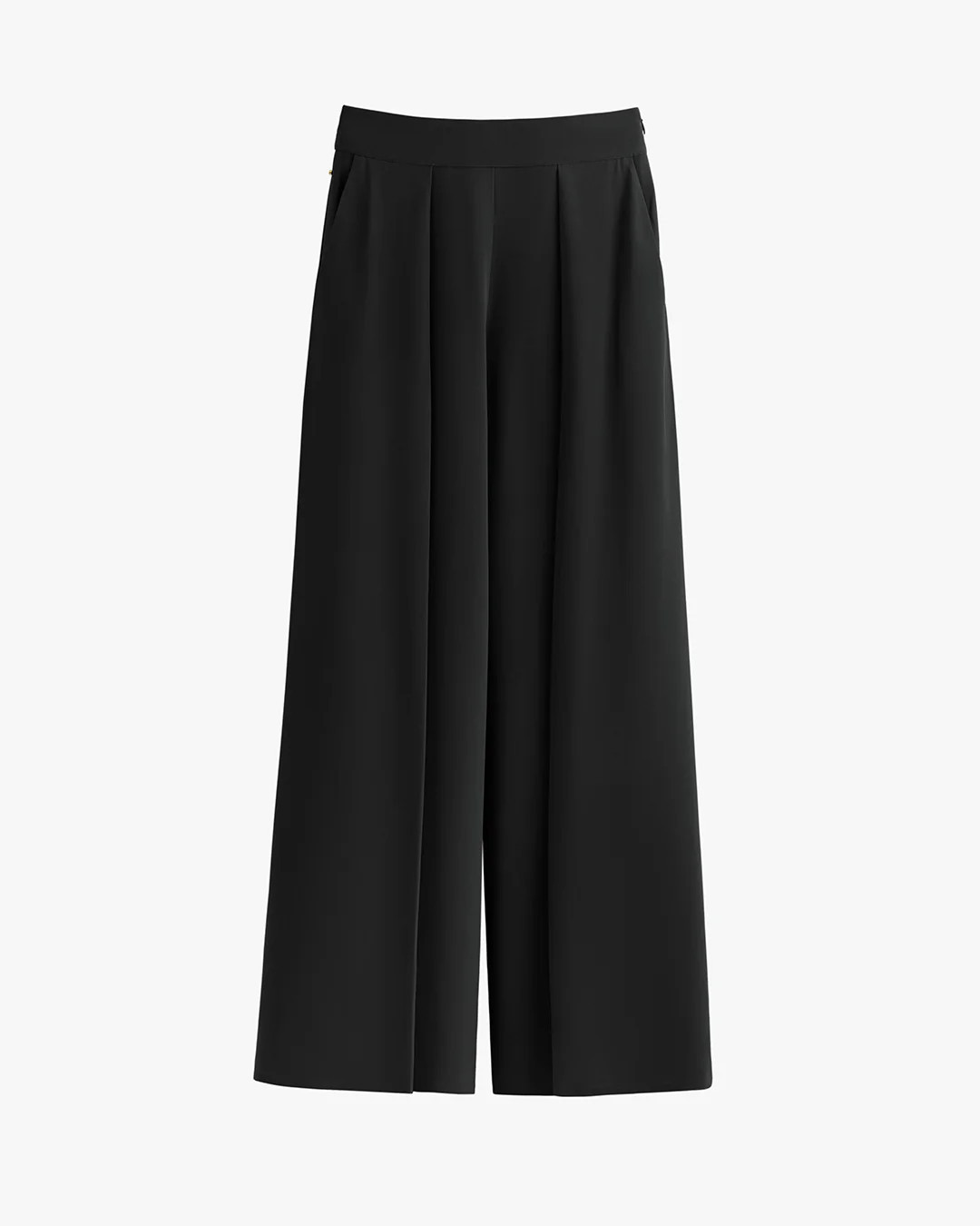 Women's Silk Pleated Pant in Black | Size: XL | 3 Ply Silk by Cuyana | Cuyana