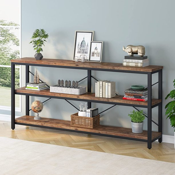 TribeSigns 70.8-Inch Rustic Console Table Behind Sofa, Industrial Sofa Table Entryway Table with ... | Walmart (US)