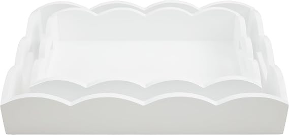 Mud Pie Nested Lacquer Trays; Large: 18" X 13" Small: 15" X 10" | Amazon (US)
