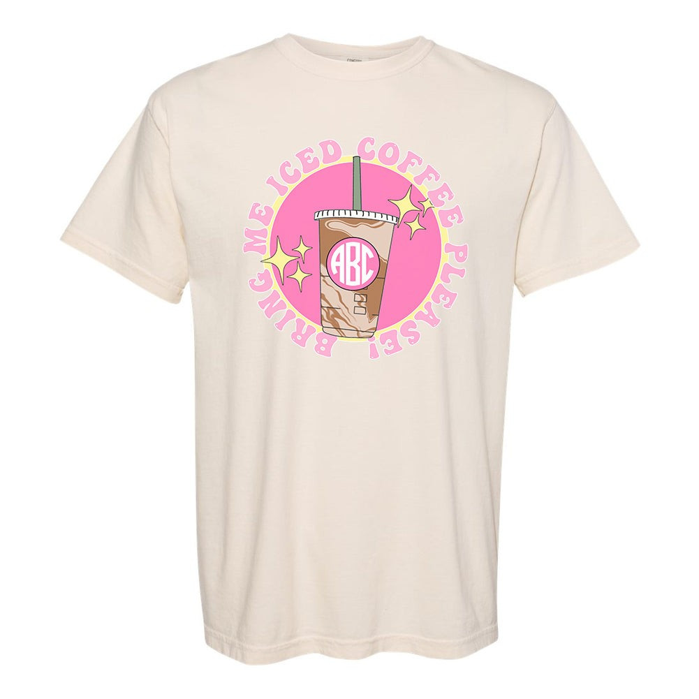 Monogrammed 'Bring Me Iced Coffee' T-Shirt | United Monograms