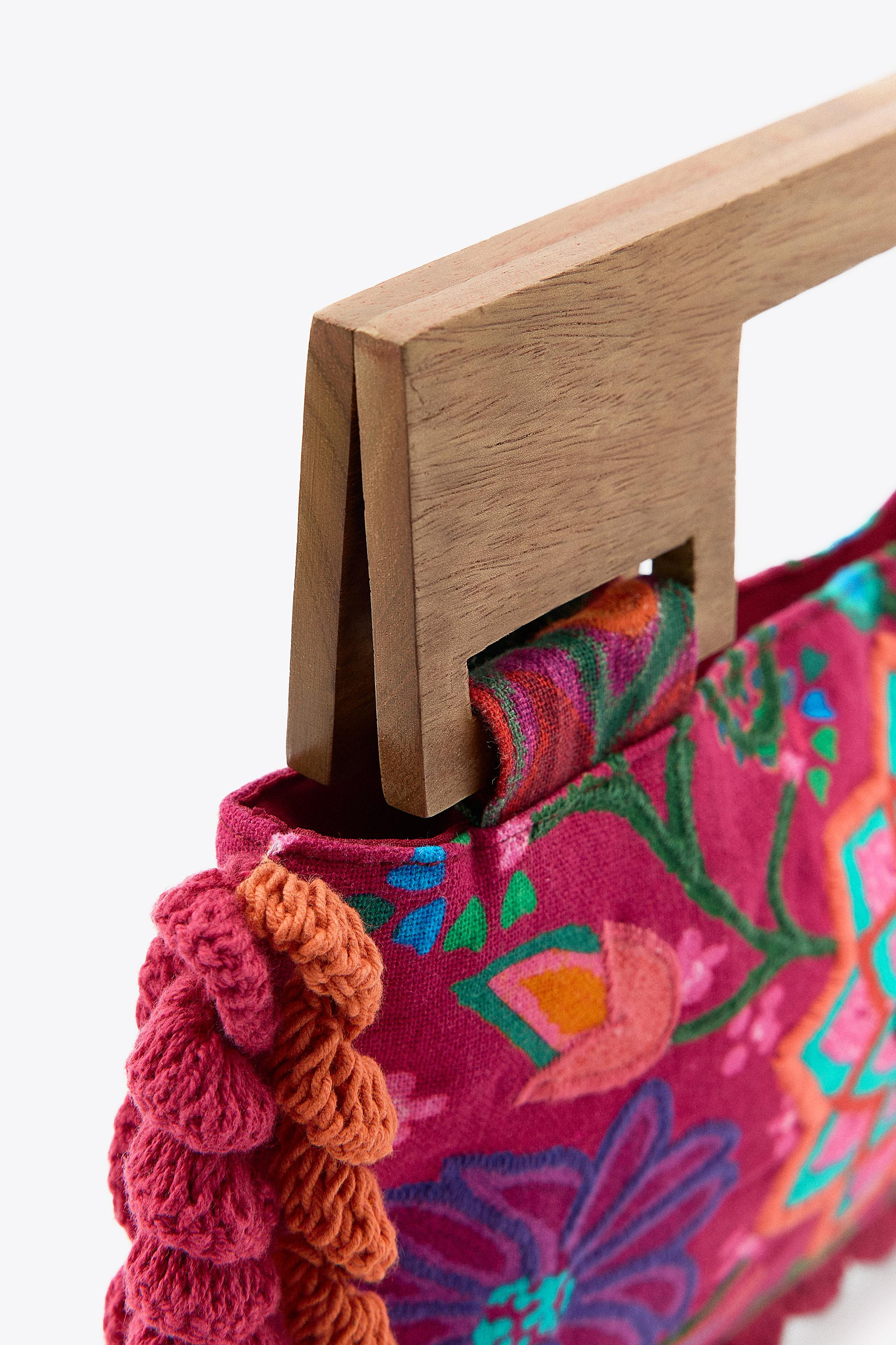 EMBROIDERED FLOWER BAG | Zara US