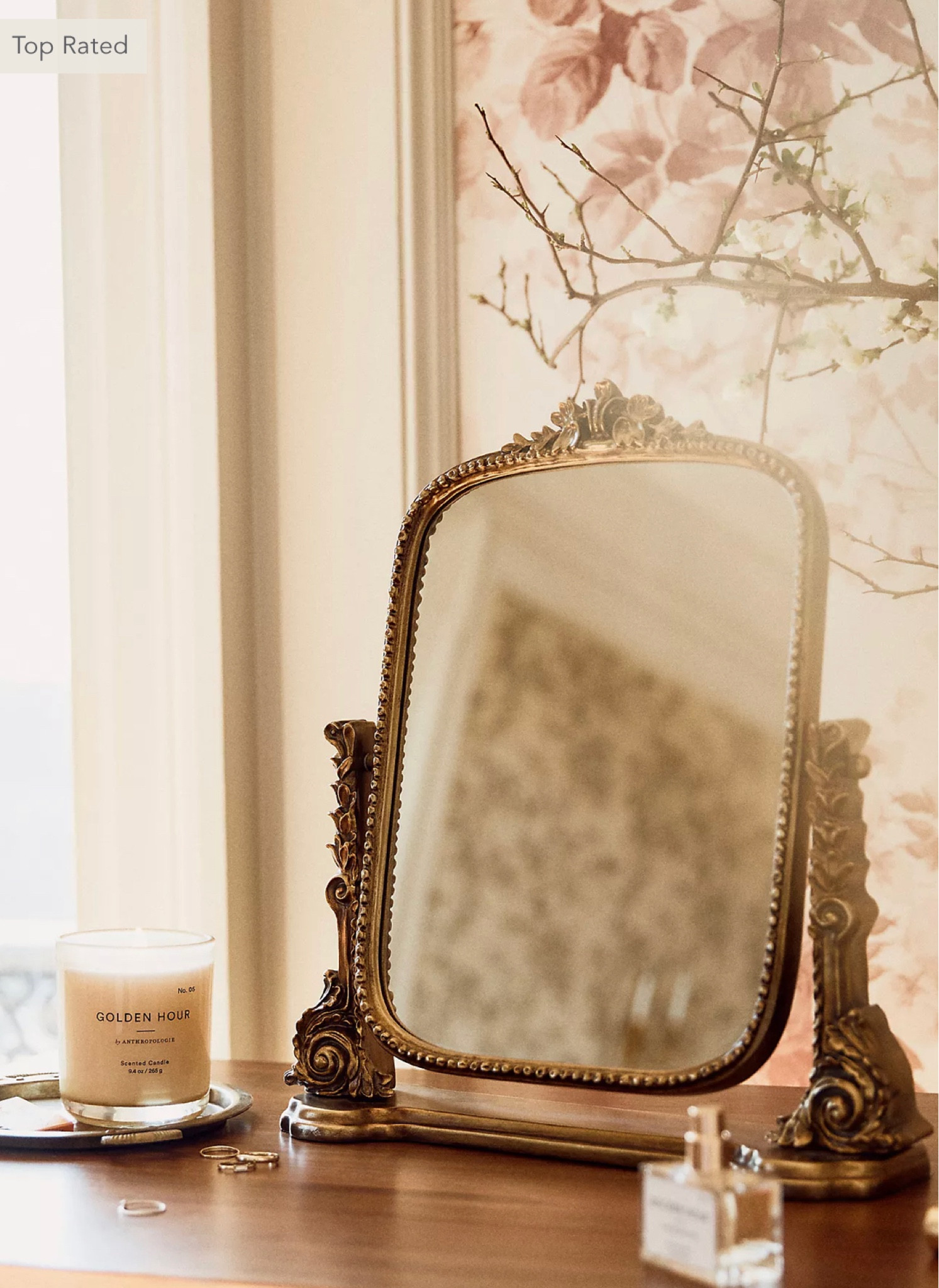 Vintage mirror, timeless.