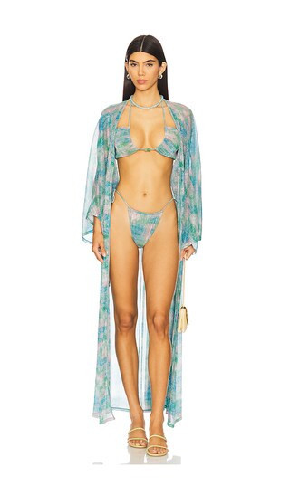 DEVON WINDSOR Eva Robe in Teal. - size XS/S | Revolve Clothing (Global)