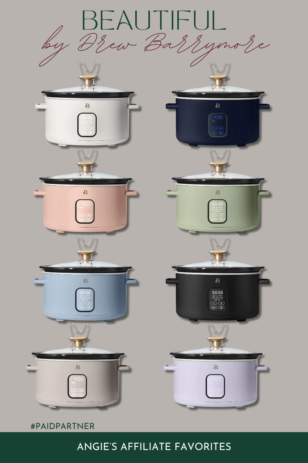 #paidpartner
✨ Drew Barrymore 6 Qt Slow Cooker – Style Meets Simplicity ✨

Turn every meal into a masterpiece with the Drew Barrymore 6 Qt Slow Cooker, where elegant design meets everyday convenience. Perfect for busy weeknights or cozy weekend dinners, this slow cooker lets you create delicious, hearty meals with minimal effort.

🔥 Key Features:

6 Quart Capacity – Ideal for family-sized meals or entertaining.
Multiple Heat Settings – Choose from low, high, or warm to perfectly suit your dish.
Sleek Design – Beautiful matte finish, available in a variety of stunning colors to complement your kitchen decor.
Easy to Clean – Removable stoneware and glass lid are dishwasher safe for hassle-free cleanup.
Versatile Cooking – From tender roasts to savory stews and soups, enjoy endless meal possibilities.
✨ Why You'll Love It:
Designed by Drew Barrymore, this slow cooker isn’t just a kitchen appliance – it’s a statement piece. Elevate your countertop with stylish colors like soft sage, classic black, creamy white, and rich navy.

🍲 Bring beauty and function to your kitchen – the Drew Barrymore Slow Cooker is your new go-to for simple, delicious meals.

👉 [Shop Now] – Make dinner easy and chic!

#drewbarrymore #beautiful #beautifulbydrew #slowcooker #kitchenappliances 






 

 #LTKGiftGuide #LTKHome