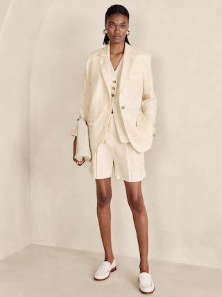 Lina Relaxed Linen Blazer | Banana Republic (US)
