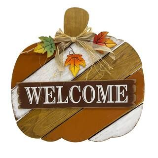 22" Welcome Pumpkin Door Greeter by Ashland® | Michaels Stores