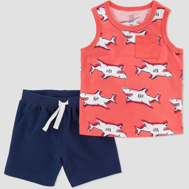 Baby Boys' Shark Top & Bottom Set - Just One You® made by carter's Red | Target