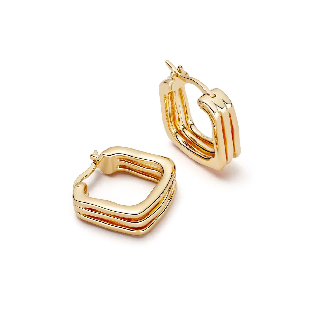 Estée Lalonde Sisterhood Hoop Earrings 18ct Gold Plate | Daisy London Jewellery