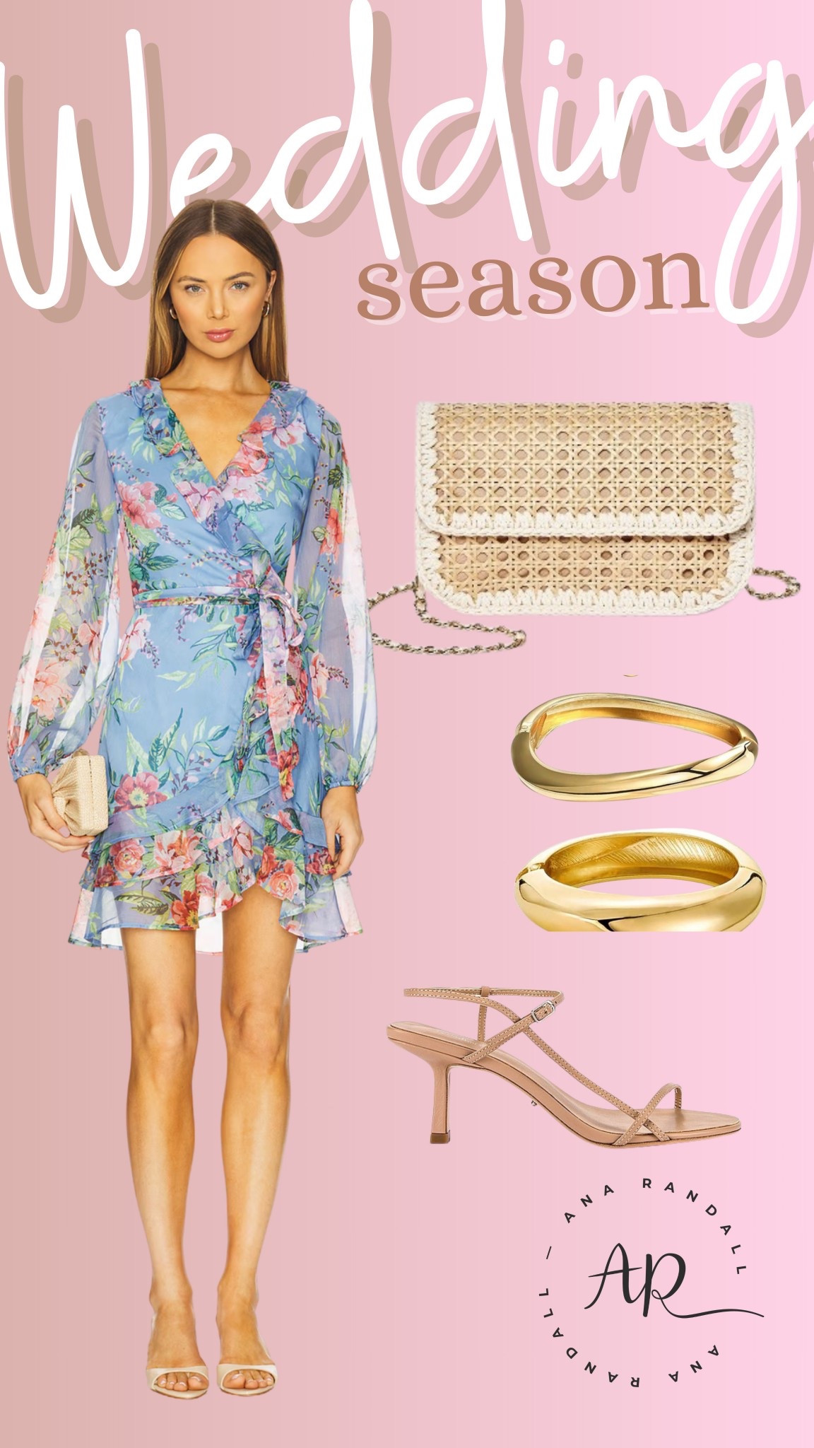 Wedding guest dress for spring weddings 💙🌸

This blue floral wrap dress is the definition of effortless wedding season style — feminine, flattering, and light enough for warmer ceremonies. Linked on my LTK 🤍

Why it works every time:
• True wrap silhouette that defines the waist
• Soft ruffle hem for movement
• Lightweight fabric that feels dressy but comfortable

Styled with:
• Neutral strappy heels (leg‑lengthening + timeless)
• Woven clutch for that spring texture
• Minimal gold bangles for a polished finish

Perfect for weddings, bridal showers, garden parties, or date nights.

😘 Ana.

#LTKmomlife #LTKOver40 #LTKSeasonal