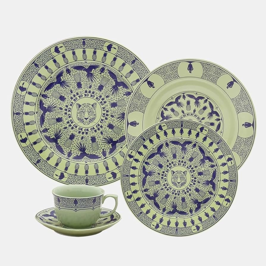 Oxford Terra Brasilis, Rainforest Porcelain 20 Piece Dinnerware Set, Service for 4 | Amazon (US)