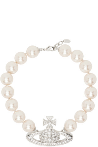 Vivienne Westwood - Beige Pearl Neysa Choker | SSENSE