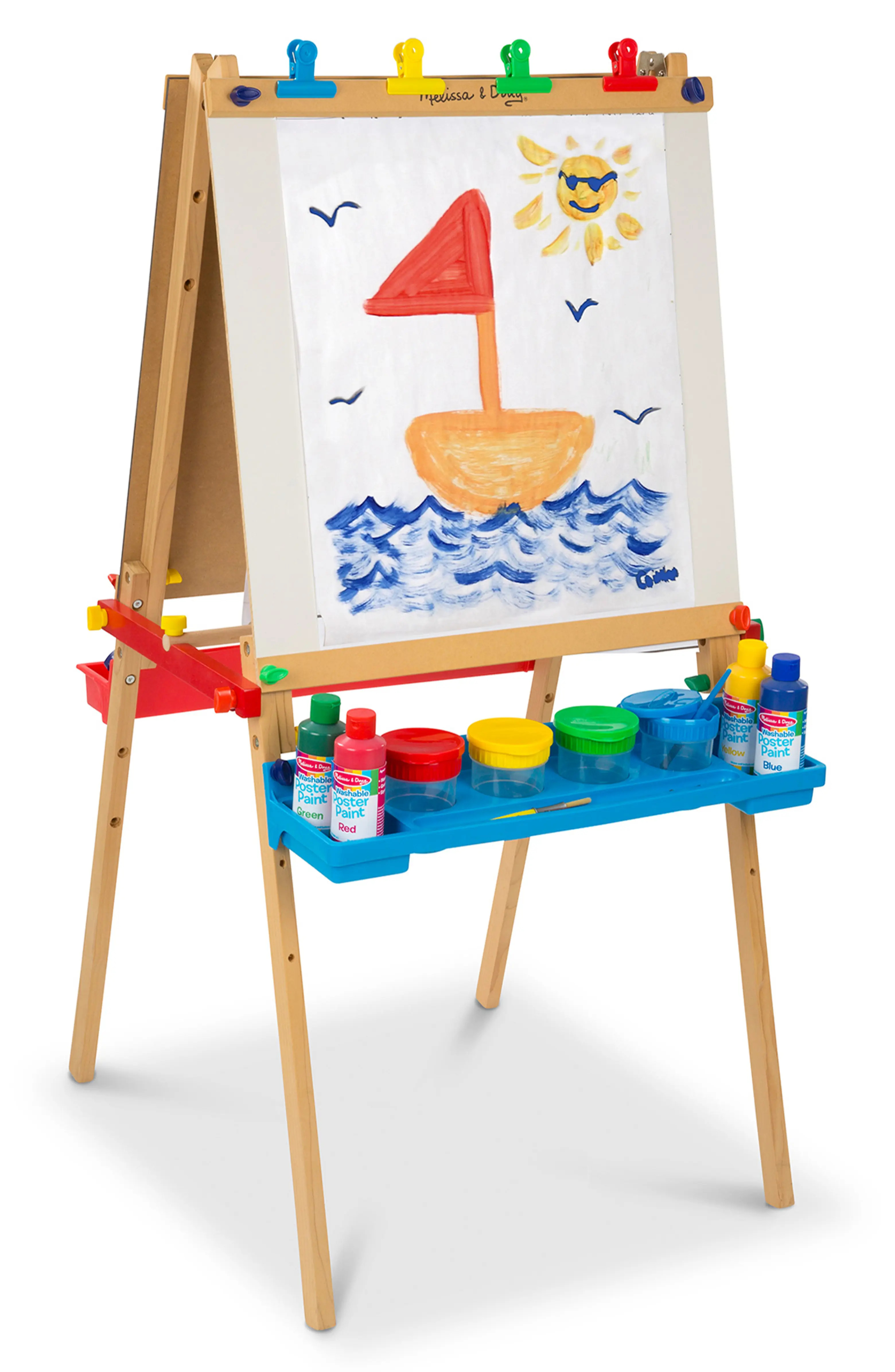 Deluxe Standing Wooden Easel & Art Supply Set | Nordstrom
