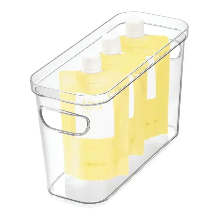 iDesign Plastic Crisp Food Storage Canister Bin, 4" x 10" x 6", Clear | Walmart (US)