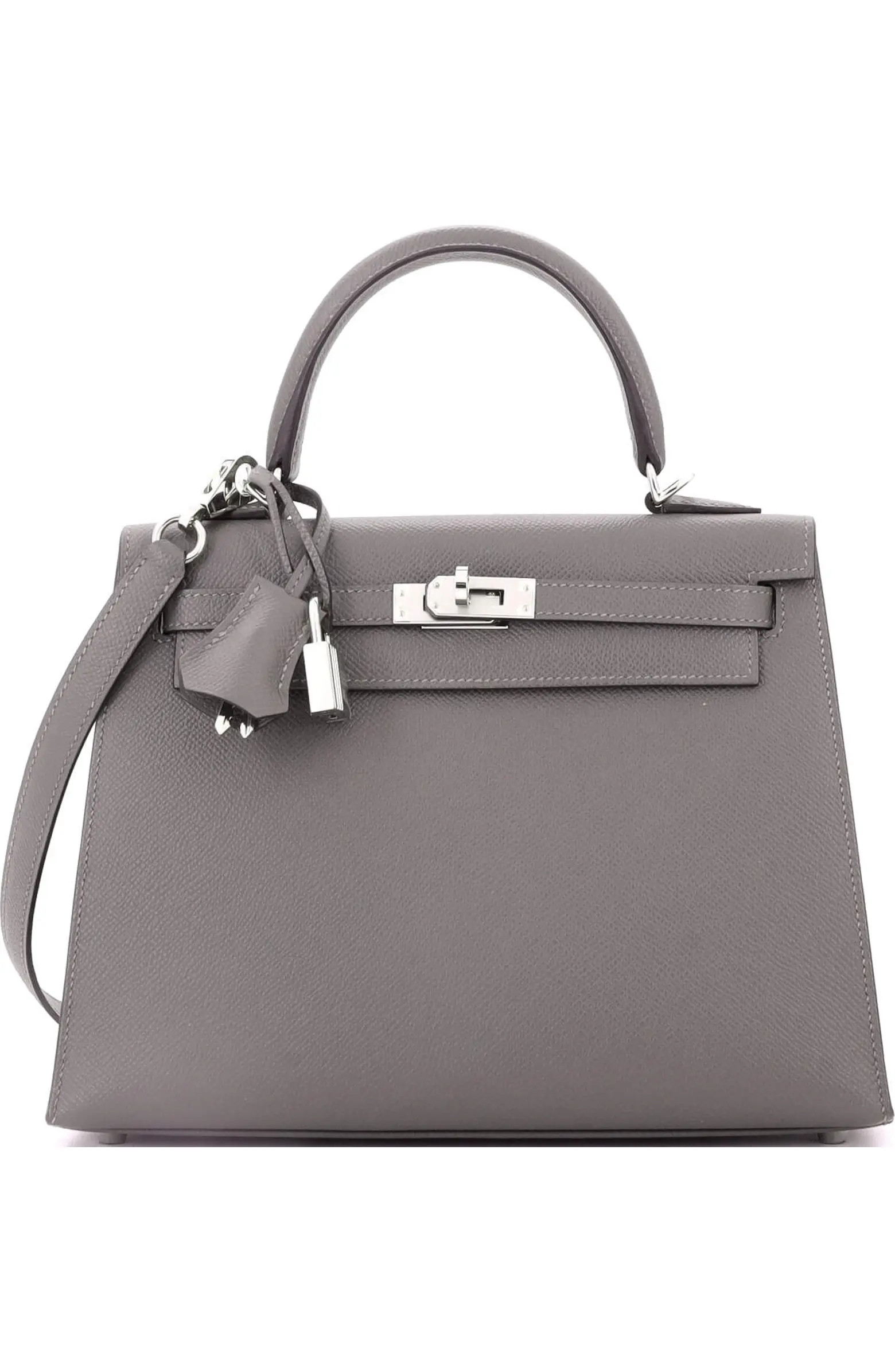 Kelly Handbag Grey Epsom with Palladium Hardware 25 | Nordstrom