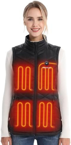 Venustas Women's Heated Down Vest with Battery Pack, 90% Duck Down Lightweight Electric Vest for ... | Amazon (US)