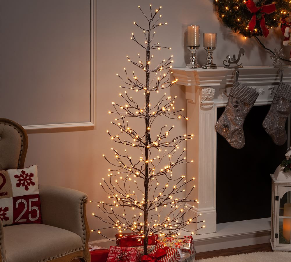 Lit Snowy Twiggy Tree | Pottery Barn (US)