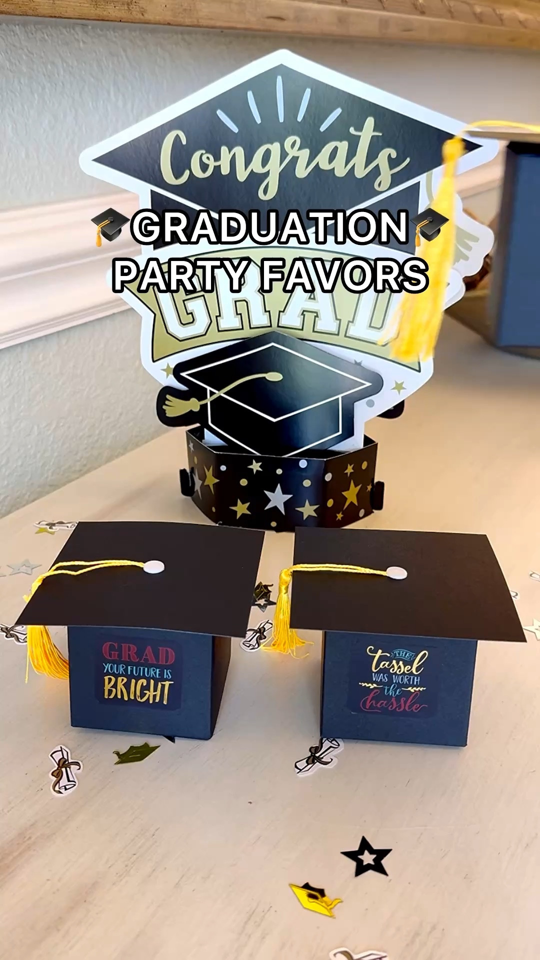 Amazon graduation party favors that make decorating so easy 🎓 This kit comes with everything you need and makes 30 favors, so they come out to just .30 each. Such a cute little addition for a graduation party table, favor station, or dessert setup.

#graduationparty #graduationpartyideas #gradpartyfavors #amazonfinds #partyfavorideas